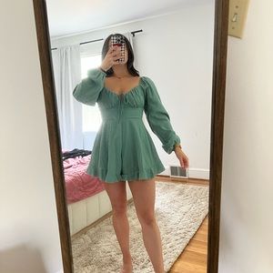 Petal and pup green romper!